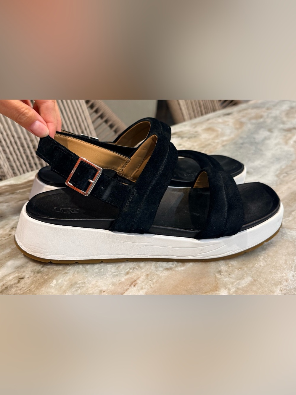 Women’s UGG Lynnden platform slingback sandals- Size 9.5 - Picture 2 of 8